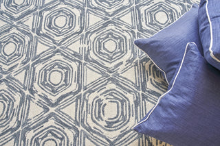 Exquisite Rugs Caprice 2708 Dark Blue/Ivory Area Rug Detail Image