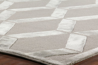 Exquisite Rugs Metro Velvet 3030 Silver Area Rug by The Met Corner Image