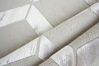 Exquisite Rugs Metro Velvet 3030 Silver Area Rug by The Met Closeup Image