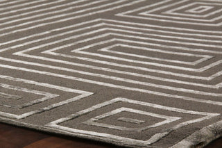 Exquisite Rugs Metro Velvet 3038 Charcoal Area Rug Corner Image
