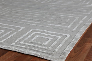 Exquisite Rugs Metro Velvet 3039 Silver Area Rug by The Met Corner Image