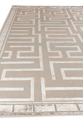 Exquisite Rugs Metro Velvet 3043 Beige Area Rug by The Met Closeup Image