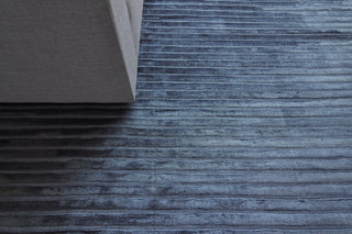 Exquisite Rugs High Low 3086 Navy Area Rug Lifestyle Image Feature