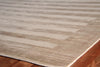 Exquisite Rugs Wide Stripe 3092 Light Beige Area Rug Corner Image