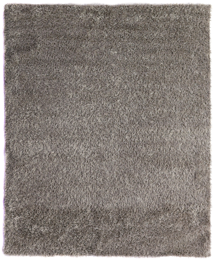 Exquisite Rugs Viscose Shaggy 3102 Silver Area Rug main image