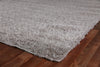 Exquisite Rugs Viscose Shaggy 3102 Silver Area Rug Corner Image
