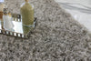 Exquisite Rugs Viscose Shaggy 3102 Silver Area Rug Lifestyle Image Feature