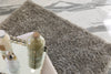 Exquisite Rugs Viscose Shaggy 3102 Silver Area Rug Detail Image