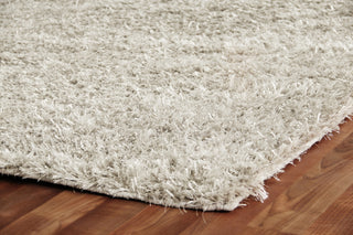 Exquisite Rugs Viscose Shaggy 3104 Gray Area Rug Corner Image
