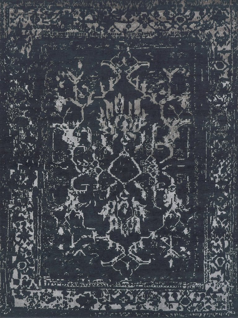 Exquisite Rugs Terras 3131 Navy/Silver Area Rug by The Met main image
