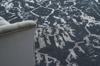Exquisite Rugs Terras 3131 Navy/Silver Area Rug by The Met Lifestyle Image Feature