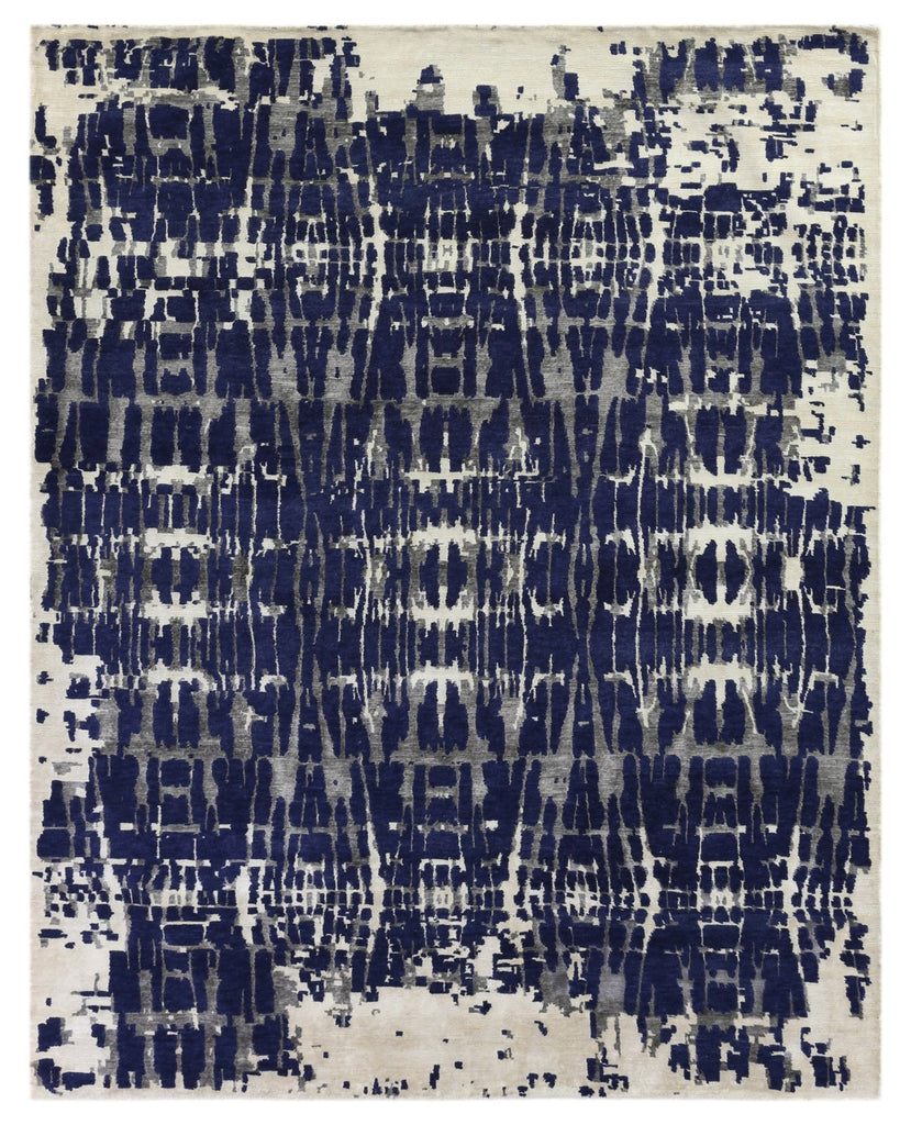 Exquisite Rugs Vertigo 3133 Navy/Gray/Ivory Area Rug main image