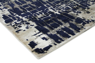 Exquisite Rugs Vertigo 3133 Navy/Gray/Ivory Area Rug Corner Image
