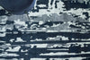 Exquisite Rugs Carrina 3135 Navy/Silver Area Rug by The Met Corner Image