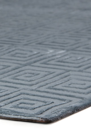 Exquisite Rugs Greek Key 3207 Blue Area Rug by The Met Closeup Image