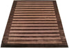 Exquisite Rugs Wide Stripe 3231 Chocolate Area Rug Corner Image