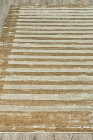 Exquisite Rugs Wide Stripe 3232 Bronze Area Rug Closeup Image