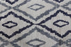 Exquisite Rugs Bamboo Silk 3278 Ivory/Blue Area Rug Corner Image