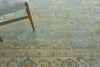 Exquisite Rugs Antique Weave Oushak 3280 Light Blue/Ivory Area Rug Closeup Image