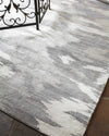 Exquisite Rugs Bamboo Silk 3282 Silver/Gray Area Rug Lifestyle Image Feature