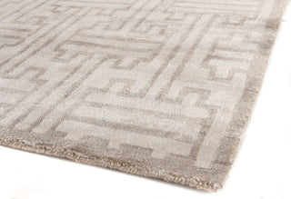 Exquisite Rugs Bamboo Silk 3290 Ivory/Taupe Area Rug Corner Image
