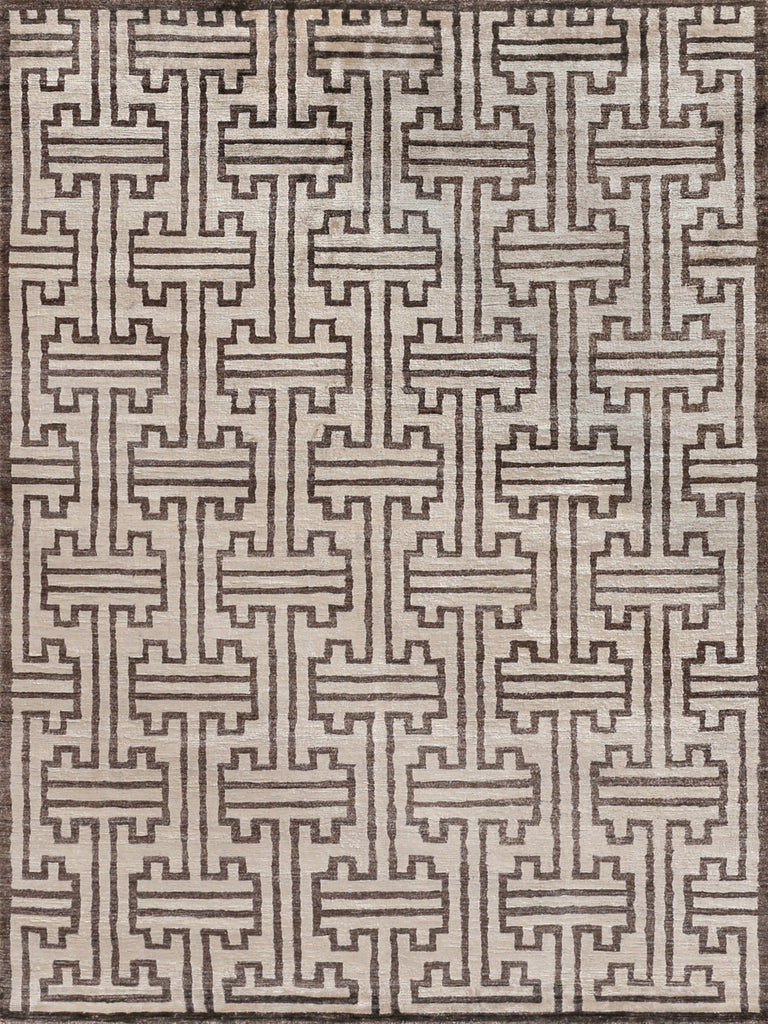 Exquisite Rugs Bamboo Silk 3291 Ivory/Brown Area Rug main image