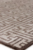 Exquisite Rugs Bamboo Silk 3291 Ivory/Brown Area Rug Corner Image
