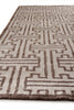 Exquisite Rugs Bamboo Silk 3291 Ivory/Brown Area Rug Closeup Image