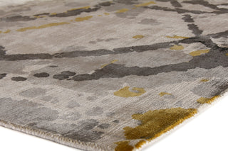 Exquisite Rugs Koda 3329 Gold/Charcoal Area Rug Corner Image