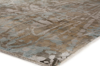 Exquisite Rugs Koda 3333 Blue/Brown Area Rug Corner Image