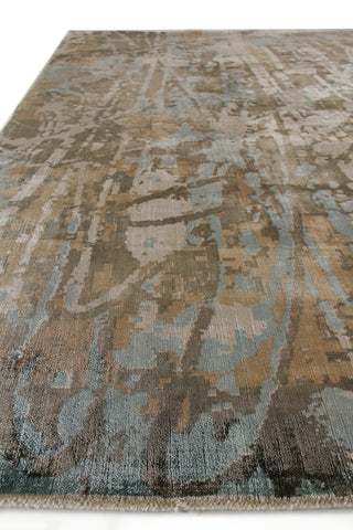 Exquisite Rugs Koda 3333 Blue/Brown Area Rug Closeup Image