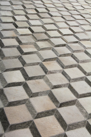 Exquisite Rugs Natural Hide 3334 Ivory/Silver Area Rug Pile Image