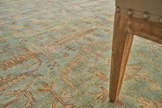 Exquisite Rugs Antique Weave Serapi 3335 Light Blue/Ivory Area Rug Lifestyle Image Feature