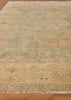 Exquisite Rugs Antique Weave Oushak 3344 Light Blue/Gold Area Rug Closeup Image
