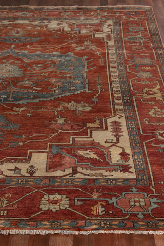 Exquisite Rugs Antique Weave Serapi 3347 Rust/Ivory Area Rug Closeup Image