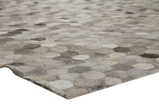 Exquisite Rugs Natural Hide 3357 Dark Gray/Multi Area Rug Corner Image