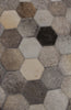 Exquisite Rugs Natural Hide 3357 Dark Gray/Multi Area Rug Closeup Image