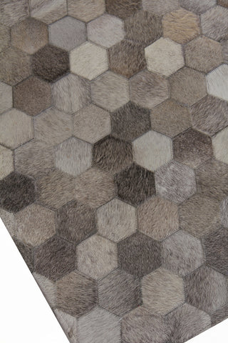 Exquisite Rugs Natural Hide 3357 Dark Gray/Multi Area Rug Detail Image