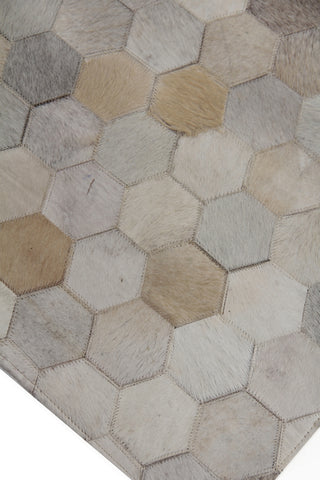 Exquisite Rugs Natural Hide 3358 Ivory/Multi Area Rug Detail Image