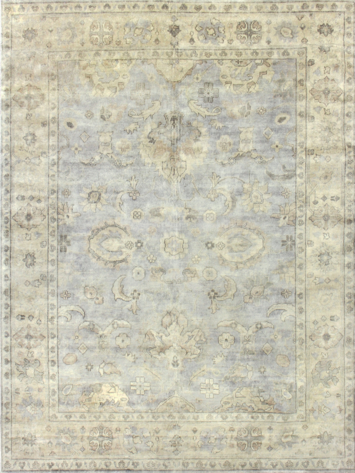 Exquisite Rugs Antique Weave Oushak 3369 Blue/Ivory Area Rug