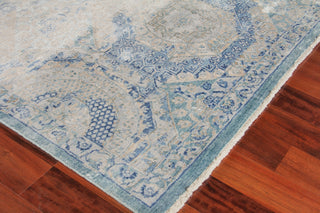 Exquisite Rugs Fine Mamluk 3371 Blue Area Rug Corner Image