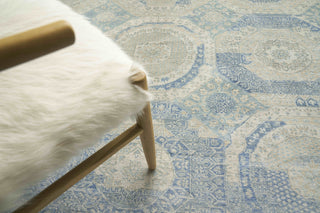 Exquisite Rugs Fine Mamluk 3371 Blue Area Rug Lifestyle Image Feature