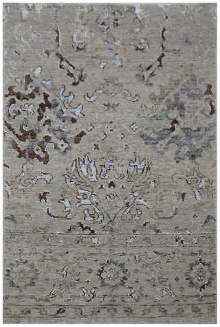Exquisite Rugs Beverly 3373 Light Blue/Gray Area Rug by The Met Closeup Image