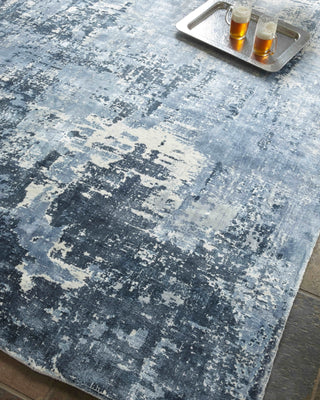 Exquisite Rugs Koda 3379 Blue/Ivory Area Rug Lifestyle Image Feature