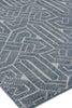 Exquisite Rugs Prague 3386 Indigo/Ivory Area Rug Corner Image