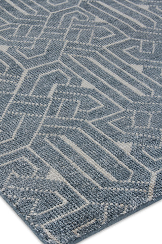 Exquisite Rugs Prague 3386 Indigo/Ivory Area Rug Corner Image