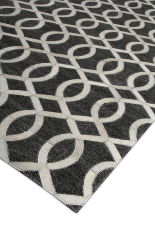 Exquisite Rugs Berlin 3414 Charcoal/Ivory Area Rug by The Met Corner Image