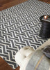 Exquisite Rugs Berlin 3417 Charcoal/Ivory Area Rug by The Met Lifestyle Image Feature
