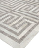Exquisite Rugs Berlin 3419 Silver/Ivory Area Rug by The Met Corner Image