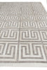 Exquisite Rugs Berlin 3419 Silver/Ivory Area Rug by The Met Closeup Image